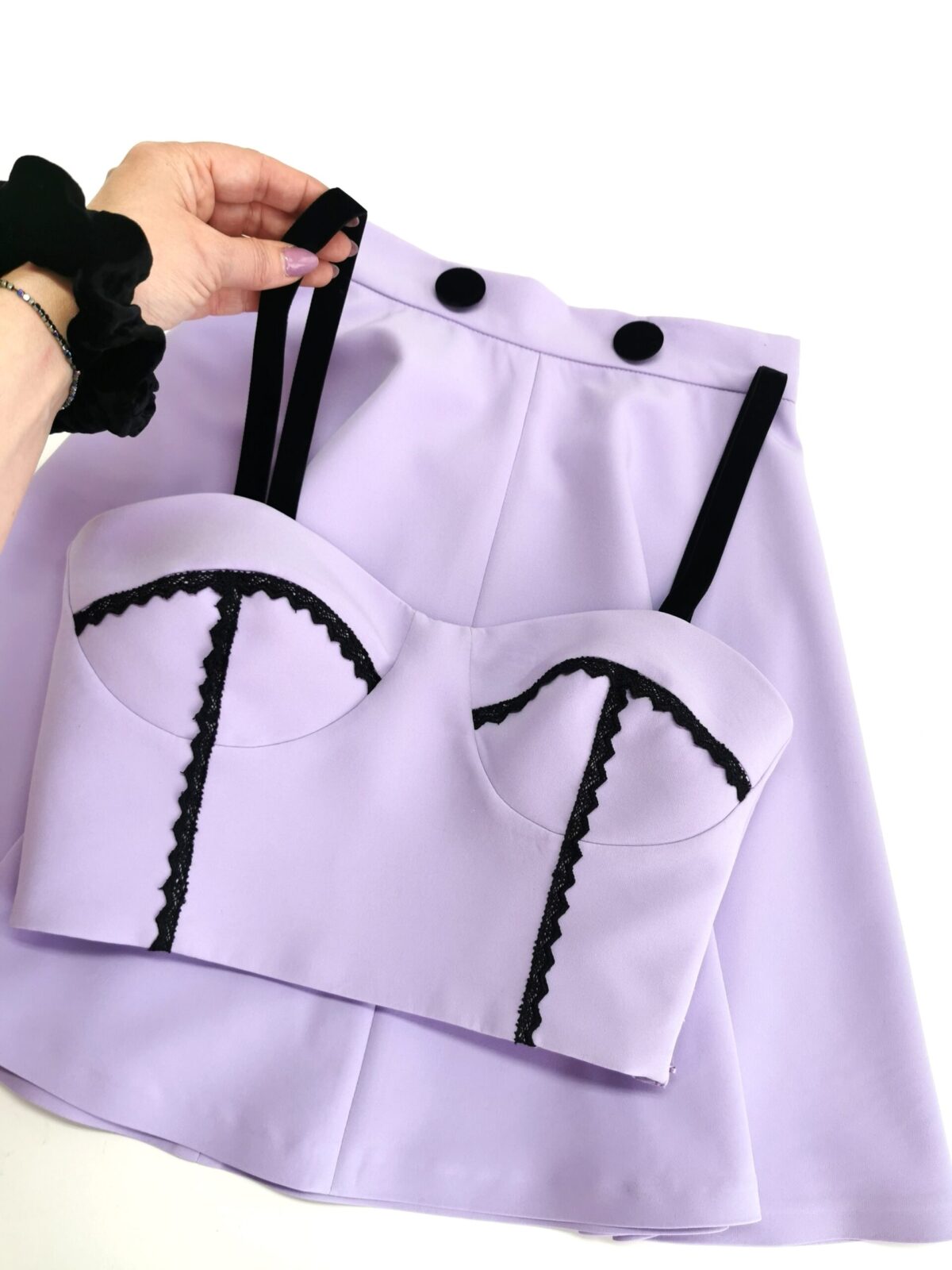 Дамски сет с пола "LILAC" Denica online fashion boutique Дамски сет с пола "LILAC" Denica online fashion boutique