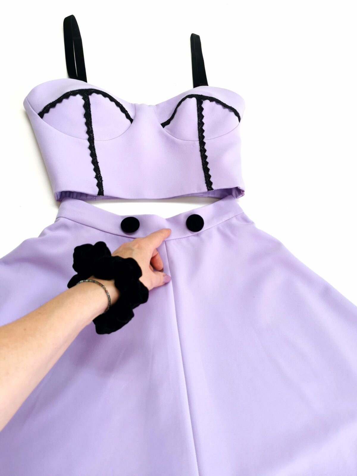 Дамски сет с пола "LILAC" Denica online fashion boutique Дамски сет с пола "LILAC" Denica online fashion boutique